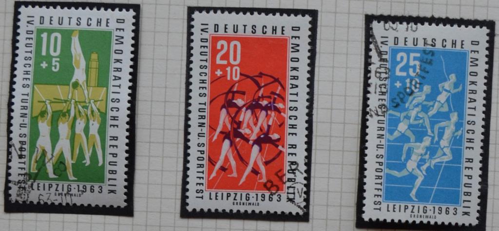 ГДР 1963 г. Спорт - Спартакиада в Лейпциге. Серия. гаш Mi 963/65*