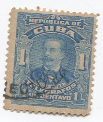 1911-28.Куба.Телеграфная марка.1с.гаш.