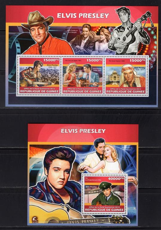 Гвинея, 2013г., Элвис Пресли (лист+блок) **