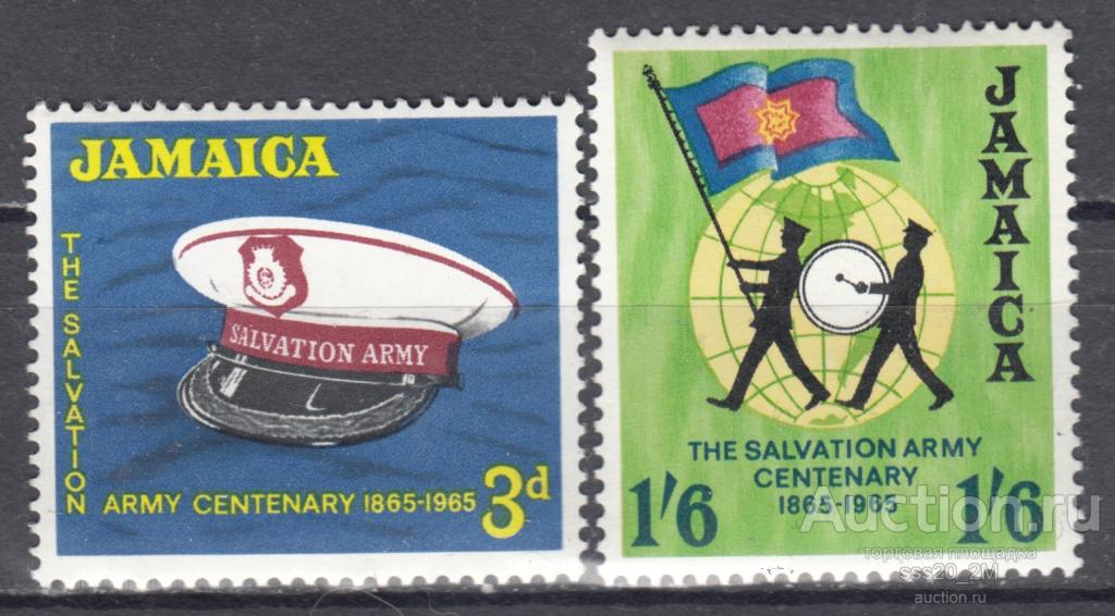 Ямайка 1965 100-летие армии спасения Mi244,245 MLH