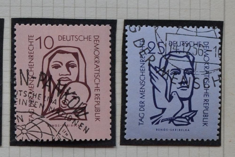 ГДР 1956 г. Michel День прав человека № 549-50 гаш