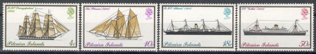 Остров Питкерн, 1975, № 147-150, € 9, MNH, полн., корабли