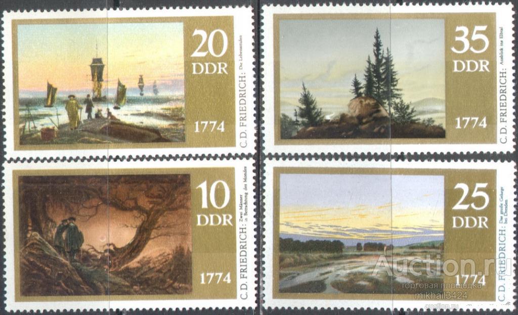 Д0583 ✅ Искусство Живопись Картины 1974 ГДР Восточная Германия 4м п/с **