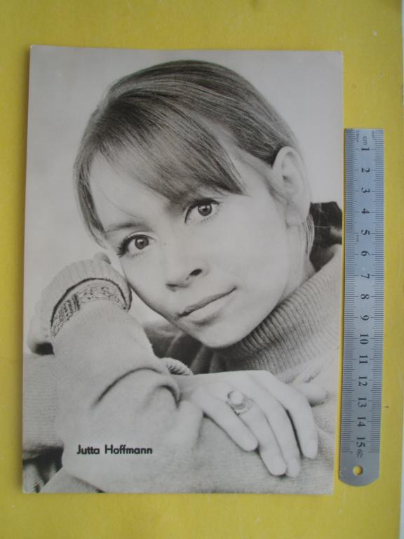 Открытка ГДР Артисты Jutta Hoffmann большой формат