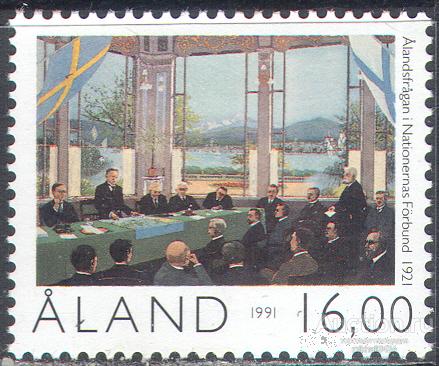 С4112 ✅ Парламент Автономия 1991 Аландские о-ва Финляндия 1м п/с ** 7,5МЕ