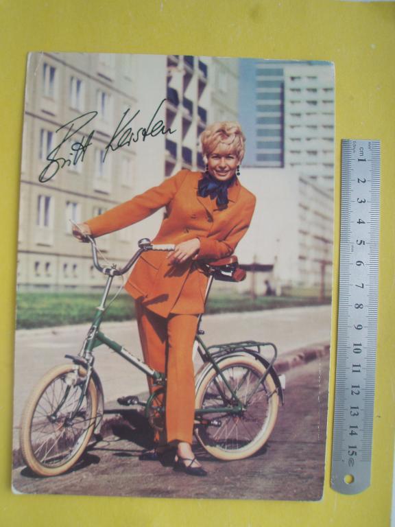 Открытка ГДР Артисты Britt Kersten большой формат