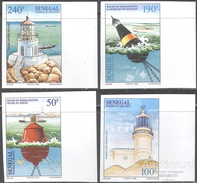 М2653 ✅ Транспорт Флот Корабли Маяки 1998 Сенегал 4м п/с б/з **