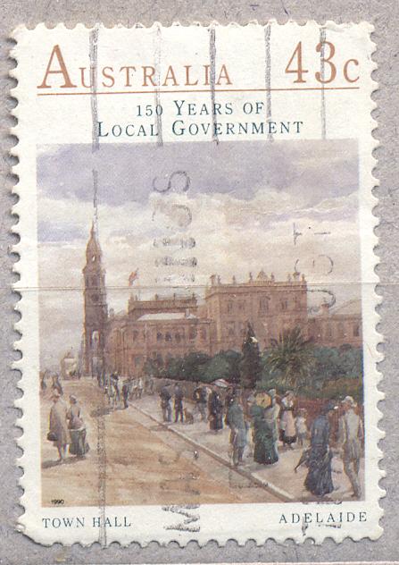 Австралия Аделаида 150 лет местному самоуправлению гашеная