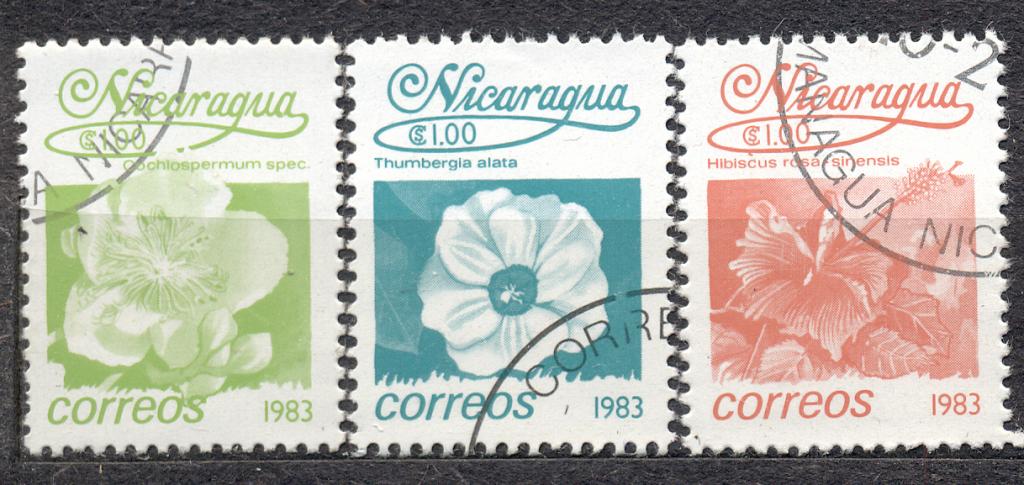Никарагуа 1983 г.. Стандарт ЦВЕТЫ гашеная