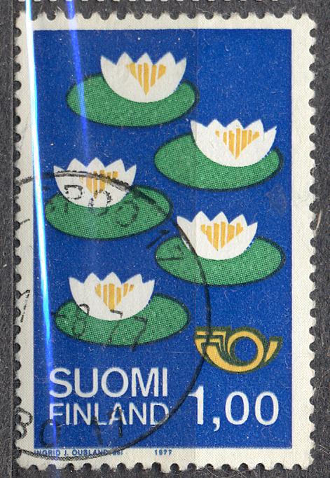 Финляндия 1977 г. стандарт ЦВЕТЫ гашеная Совместный скандинавский выпуск