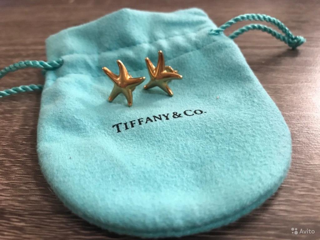 Tiffany starfish - золотые серьги оригинал