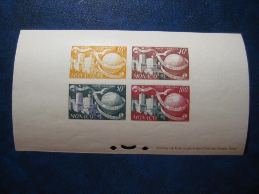 Марки. Монако 1949 г. Наклейки.