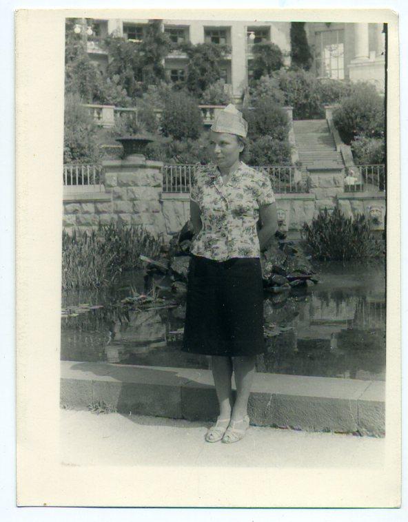 Советский быт Отдых курорт санаторий женская мода 12 х 9 см