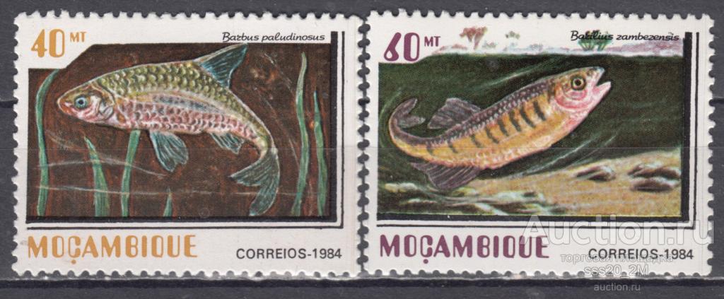 Мозамбик 1984 рыбы Mi995,996 MNH