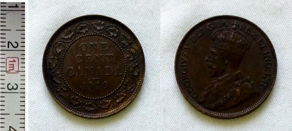 Канада,1 цент 1919 год,медь