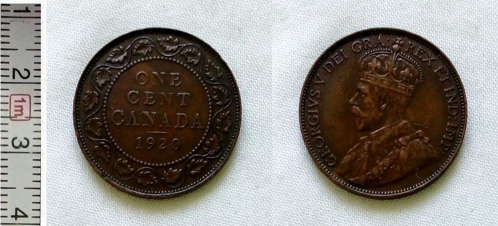 Канада,1 цент 1920 год,медь