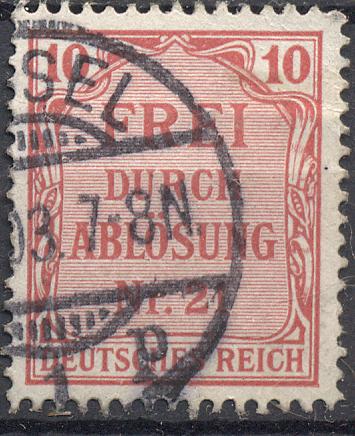 Германия 1903 г. стандарт гашеная