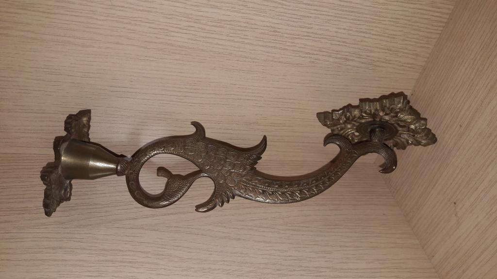 Подсвечник настенный " Жар птица " . Бронза. Латунь.