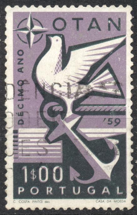 Португалия 1959 г. 10 лет НАТО гашеная