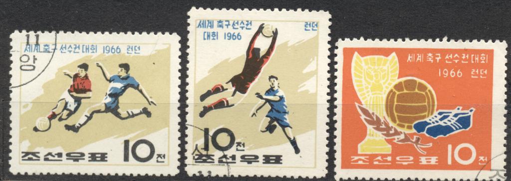КНДР 1966 г. серия ЧМ по футболу в Англии гашеная