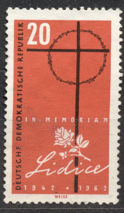 ГДР 1962 г. В память Лидице гашеная