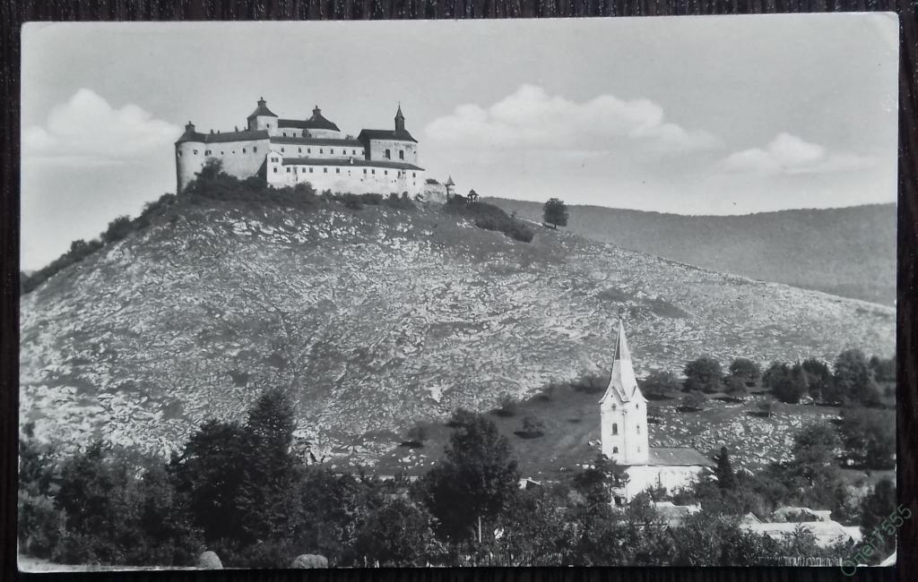 КОЛЛЕКЦИОННАЯ ОТКРЫТКА КАРТОЧКА ПОЧТОВАЯ ИНОСТРАННАЯ ЗАМОК НА ГОРЕ КРАСНАЯ ГОРКА 