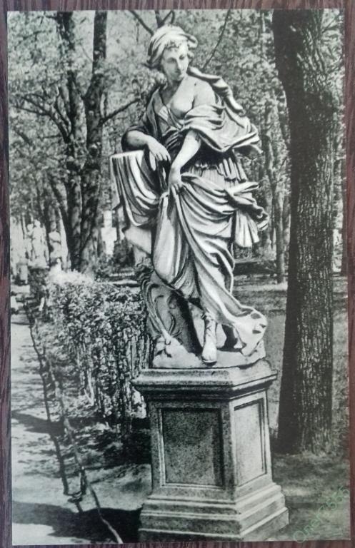 ОТКРЫТКА ПОЧТОВАЯ КАРТОЧКА КОЛЛЕКЦИОННАЯ ЛЕНИНГРАД СТАТУЯ НИМФА МРАМОР 1969 ГОД  ОТЛИЧНОЕ СОСТОЯНИЕ 