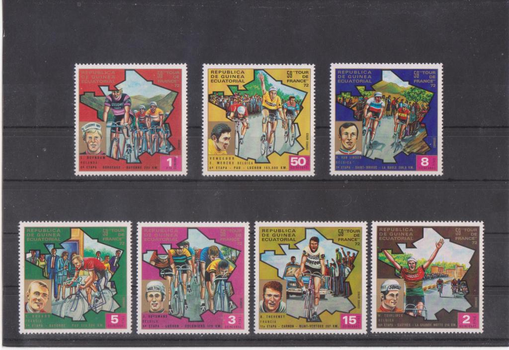 Экваториальная Гвинея 1973 г. Велогонка "Тур де Франс  1972" **
