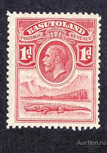 рептилии КРОКОДИЛ Афpикa BАSUTOLAND 1933 1d*