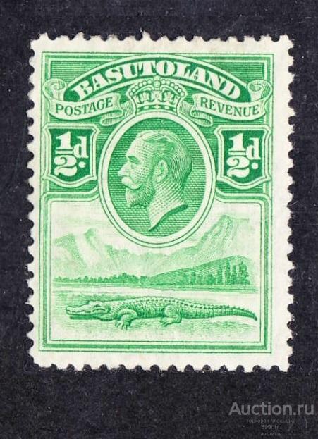 рептилии КРОКОДИЛ Афpикa BАSUTOLAND 1933 1/2d*
