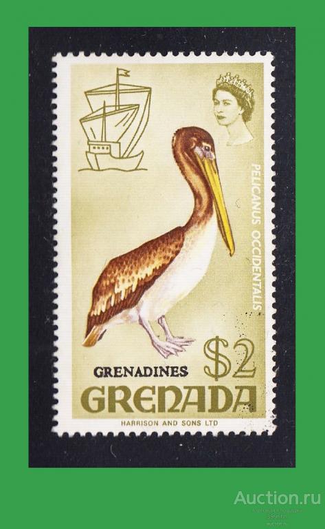 ПТИЦЫ Америка 1974 GRENADINES $2** ПЕЛИКАН