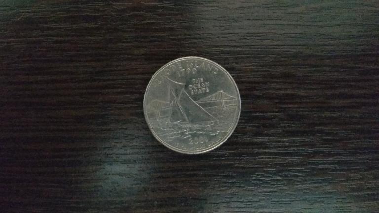 Монеты.США.2001.Род-Айленд.(Р).aUNC