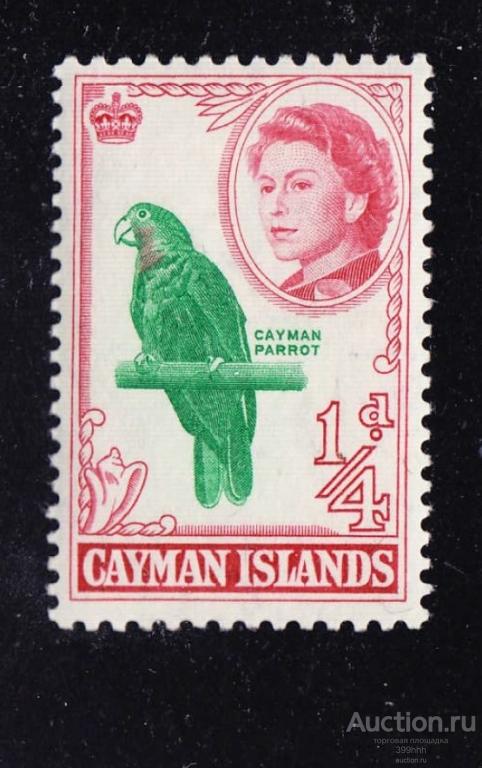ПТИЦЫ Америка 1962 САYМАN 1/4c* ПОПУГАЙ