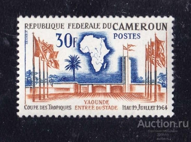 карта Африка 1964 Кaмepун 30F**