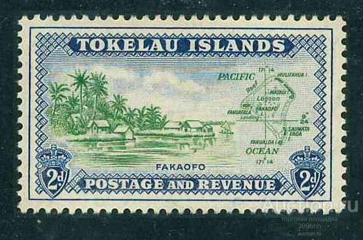 карта Океания 1948 TOKELAU 2d*
