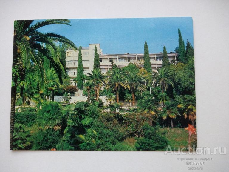 Открытка Сочи Санаторий им Ворошилова 1984 ЧИСТАЯ