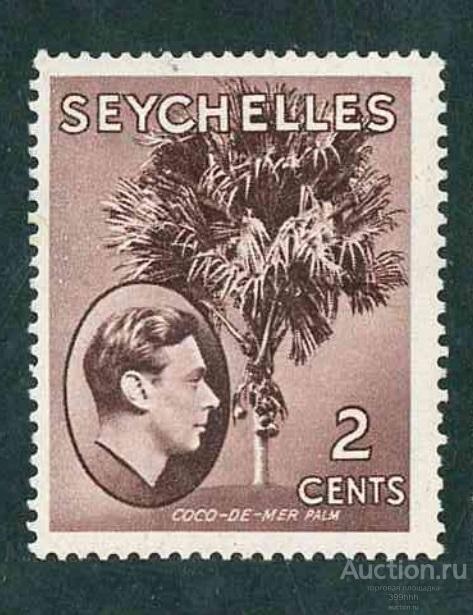 флора ПАЛЬМЫ Африка SEYCHELLES 1938 KGVI 2c*