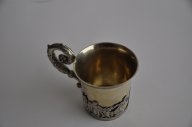 Антикварная серебряная кружка. 84 проба. Хорошее состояние. Редкая. 1835 год.