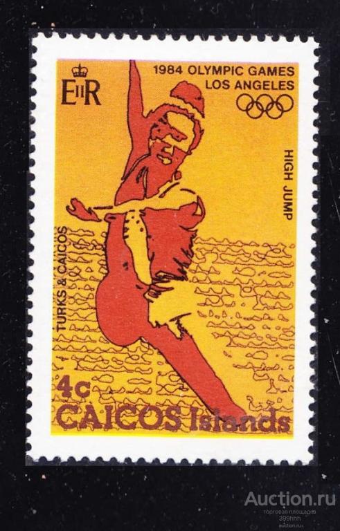 спорт ОЛИМПИАДА 1984 Los Angeles Америка Caicos 4c**
