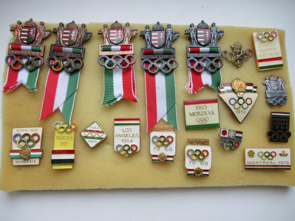 Знаки участника национальной Олимпийской сборной Венгрии на Олимпийских играх 1948-2006 Москва 1980