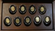 5 долларов 2012 и 2013 года. Императорские яйца Фаберже. Набор 9 шт. Золото 900 пр - 54 гр. Редкий!