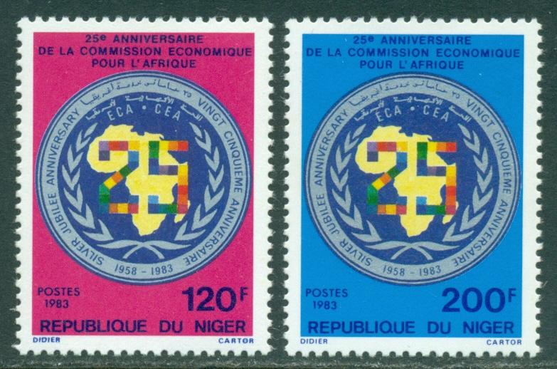 Niger Нигер 1983 экономика международные организации Западная Африка карта эмблема **