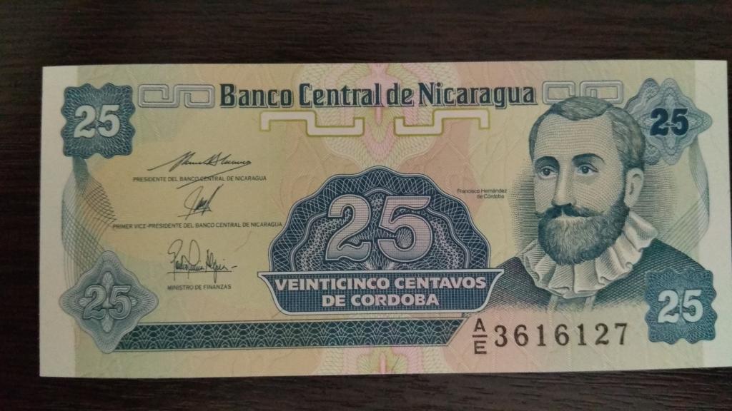 Банкноты.Никарагуа.1991.25 кордоб.Пресс