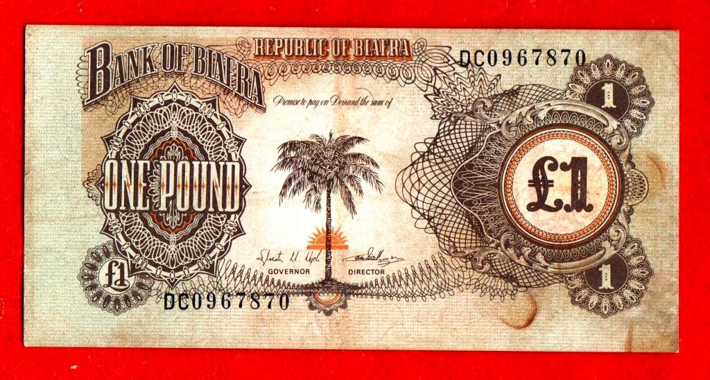 Биафра (Восточная Нигерия), 1 фунт, 1969, VF+, DC0967870