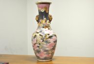 Ваза фарфоровая. Птицы. 1930-40е. Высота: 60 см. Япония. Редкость