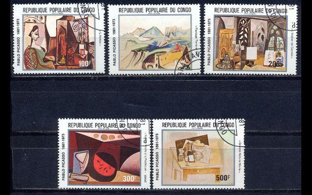 Конго 1981 Mi 827-31 Пабло Пикассо CTO 008/117