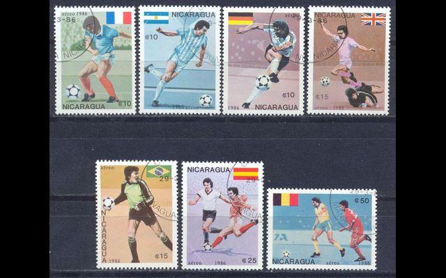 Никарагуа 1986 Mi 2724-30 Чемпионат мира CTO 008/012