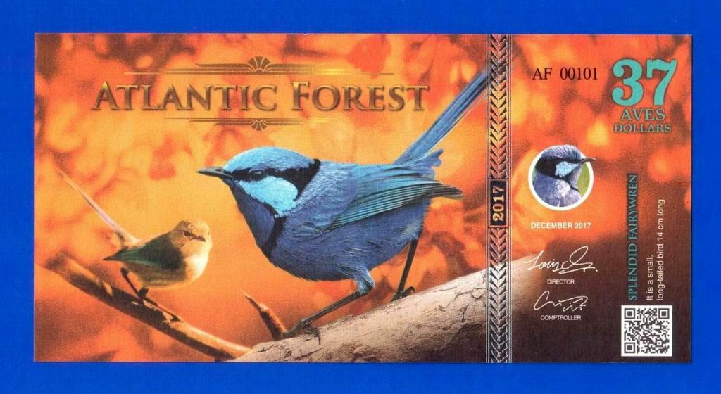 Атлантический Лес. 37 долларов, 2017. aUNC. Мультилот