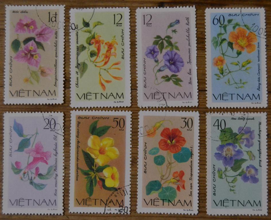 Вьетнам 1980 г. Цветы,флора ГАШ Ми 1137-44 1,5e
