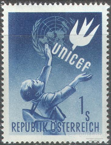 Т0119 ✅ Защите детей Дети ЮНИСЕФ UNISEF 1949 Австрия 1м п/с ** 15МЕ